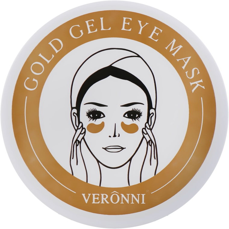 Омолаживающие гидрогелевые патчи для кожи под глазами с золотом и гиалуроновой кислотой и коллагеном - Veronni Gold Gel Eye Mask — фото N3