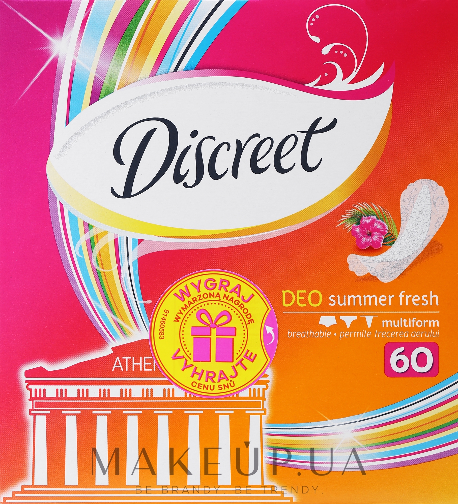 Щоденні гігієнічні прокладки Summer Fresh, 60 шт. - Discreet — фото 60шт