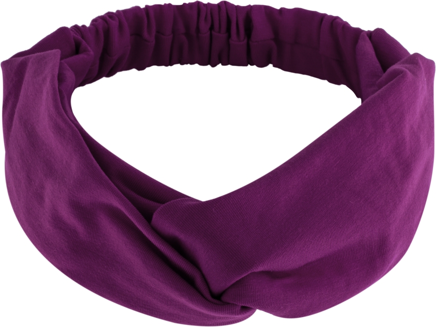 Повязка на голову, трикотаж переплет, фиолетовая "Knit Twist" - Makeup Hair Accessories