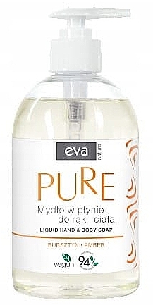 Рідке мило для рук і тіла "Бурштин" - Eva Natura Liquid Hand & Body Soap — фото N1