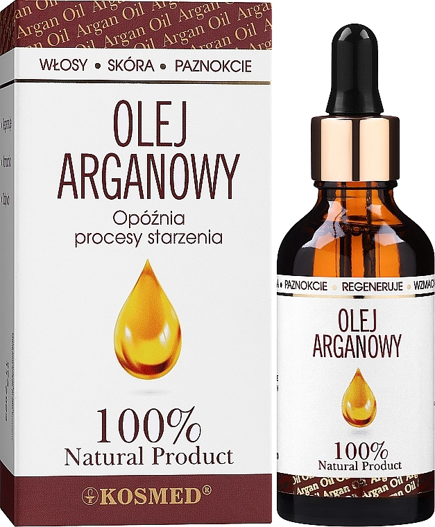 Аргановое масло 100% для лица, волос и ногтей - Kosmed Argan Oil — фото N2