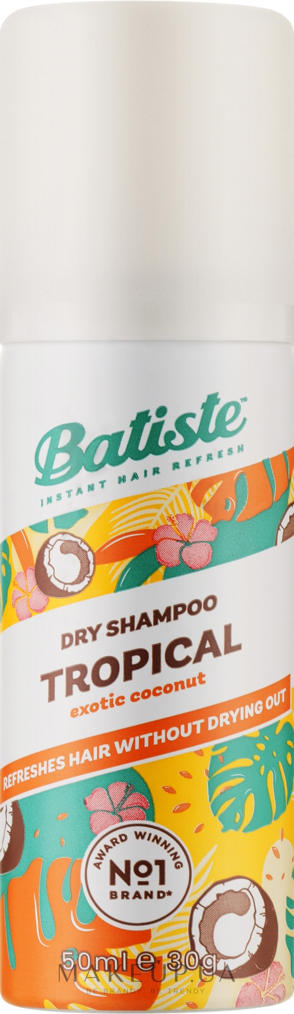 Сухой шампунь - Batiste Dry Shampoo Coconut and Exotic Tropical — фото 50ml