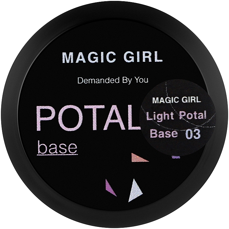 Светоотражающая база для гель-лака с поталью - Magic Girl Light Potal Cover Base — фото N1