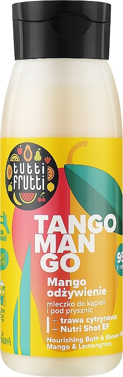 Живильне молочко для ванни та душу "Манго та лемонграс" - Farmona Tutti Frutti Mango And Lemongrass — фото N1