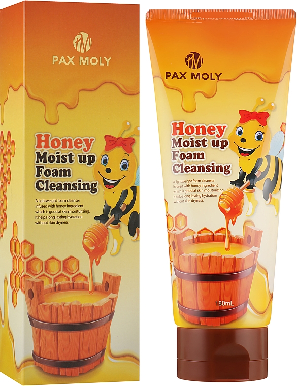 Пінка для обличчя з екстрактом меду - Pax Moly Honey Moist Up Foam Cleansing