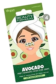 Смужки для носа - Beauty Formulas Avocado Deer Cleanser Nose Pore Strips — фото N1