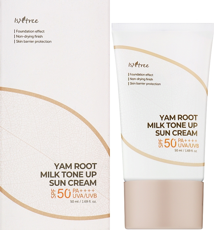 Крем солнцезащитный с тональным действием - IsNtree Yam Root Milk Tone Up Sun Cream SPF 50+ PA++++ — фото N2
