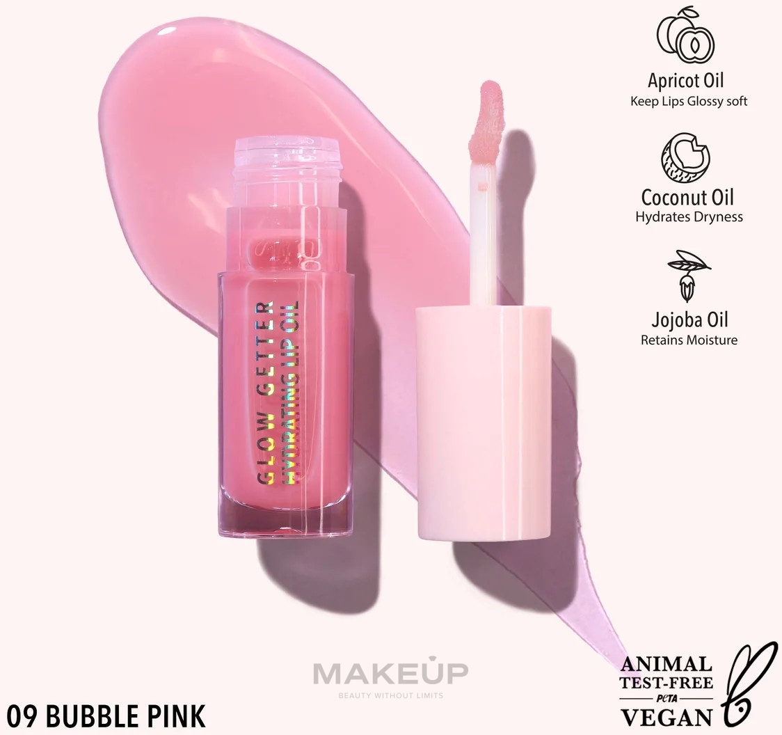 Увлажняющее масло для губ - Moira Glow Getter Hydrating Lip Oil — фото 009 - Bubble Pink