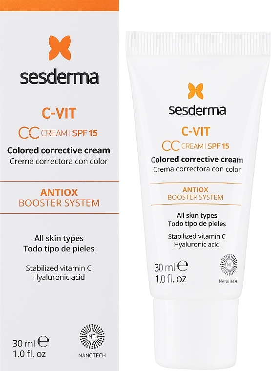 СС-крем для лица - SesDerma Laboratories C-VIT CC Cream SPF15 — фото N2