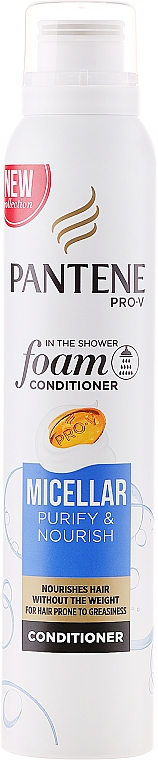 Легкая пена-бальзам для волос - Pantene Pro-V Micellar Purify & Nourish Foam Conditioner — фото N1