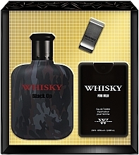 Evaflor Whisky Black Op - Набор (edt/100ml + edt/20ml + money/clip) — фото N1
