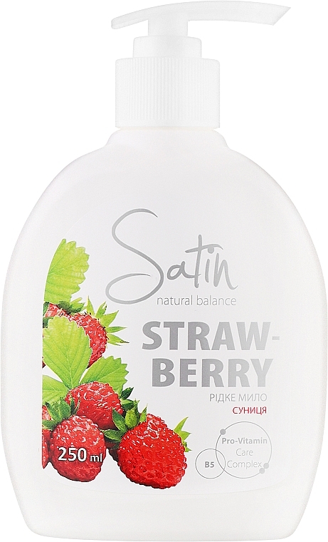 Рідке мило "Суниця" - Satin Natural Balance Strawberry — фото N1