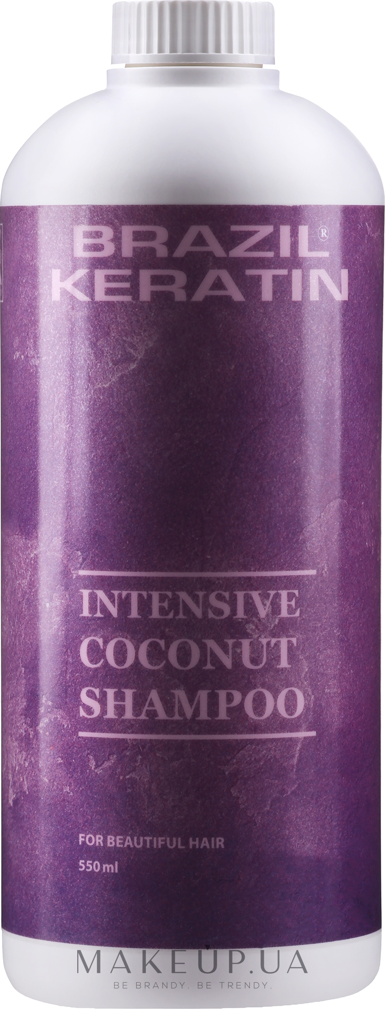 Шампунь для поврежденных волос - Brazil Keratin Intensive Coconut Shampoo — фото 550ml