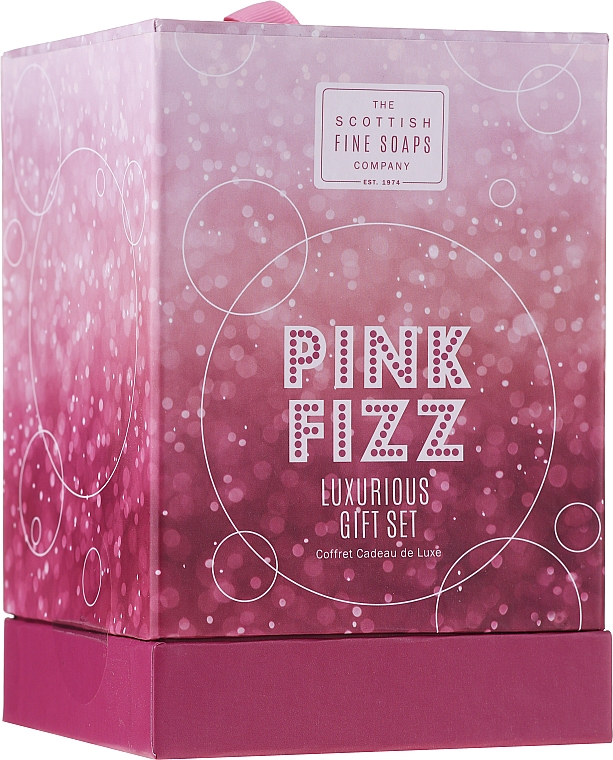 Набор - Scottish Fine Soaps Pink Fizz (sh/gel/75ml + b/oil/75ml + h/cr/75ml + soap/40g) — фото N1