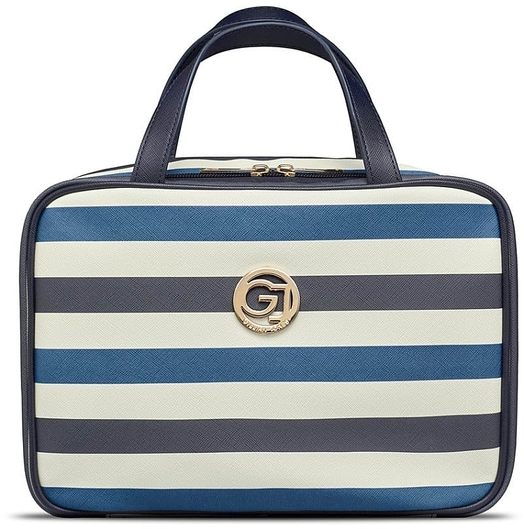 Косметичка - Gillian Jones Organizer Cosmeticbag With Hangup Function Dark Blue/White Stripe — фото N1