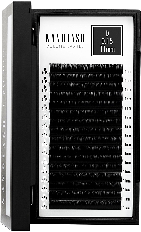 Nanolash Volume Lashes - Накладні вії D, 0.15 (11 мм) — фото N1