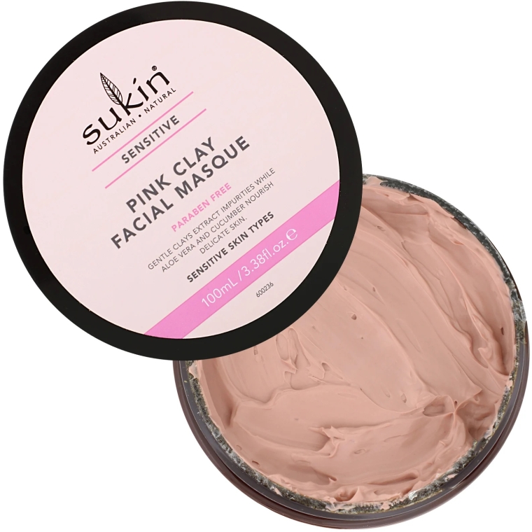 Маска для чутливої шкіри з рожевою глиною - Sukin Pink Clay Facial Masque — фото N3