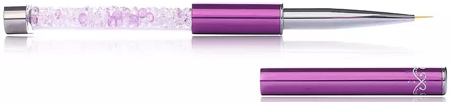 Кисть для декорирования ногтей, 7 мм, фиолетовая - Sleek Shine — фото N1