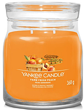 Ароматична свічка в банці "Farm Fresh Peach", 2 ґноти - Yankee Candle Singnature — фото N1