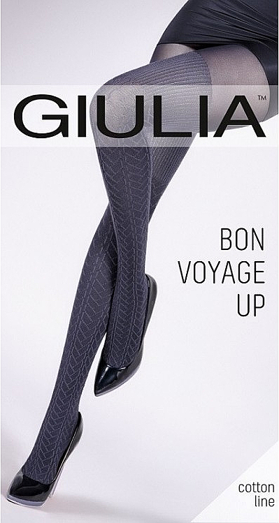 Колготки с имитацией ботфортов "Bon Voyage Up Model 4" 200 Den, iron - Giulia