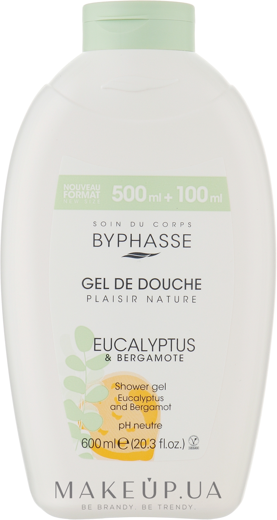 Гель для душу з евкаліптом і бергамотом - Byphasse Eucalyptus & Bergamot Shower Gel — фото 600ml