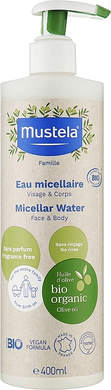 Мицеллярная вода для лица и тела - Mustela Famille Micellar Water Face & Body — фото N1