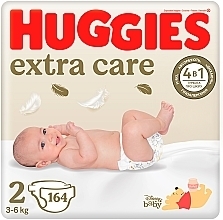 Подгузники Huggies Extra Care 2 (3-6 кг), M-Pack 164 шт - Huggies — фото N1