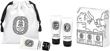 Набор - Diptyque The Art Of Hand Care Travel Set (h/lot/30ml + h/gel/30ml + h/wash/30ml + bag/1pc) — фото N1