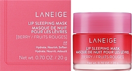 УЦЕНКА Ночная маска для губ "Лесные ягоды" - Laneige Lip Sleeping Mask Berry * — фото N2