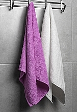Набор полотенец для лица, белое и сиреневое "Twins" - MAKEUP Face Towel Set Lilac + White — фото N4