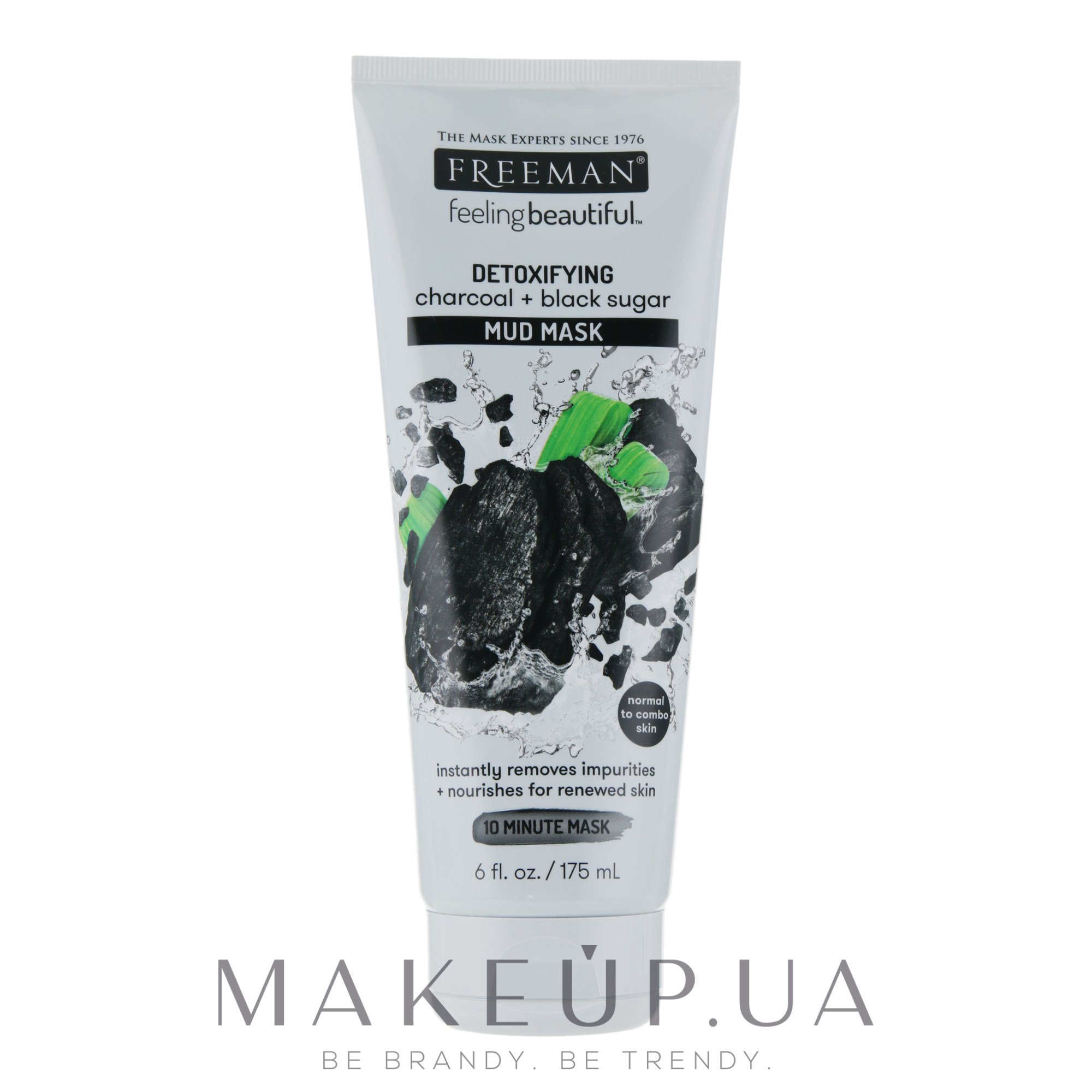Маска грязьова для обличчя "Вугілля, Чорний цукор" - Freeman Feeling Beautiful Charcoal & Black Sugar Mud Mask — фото 175ml