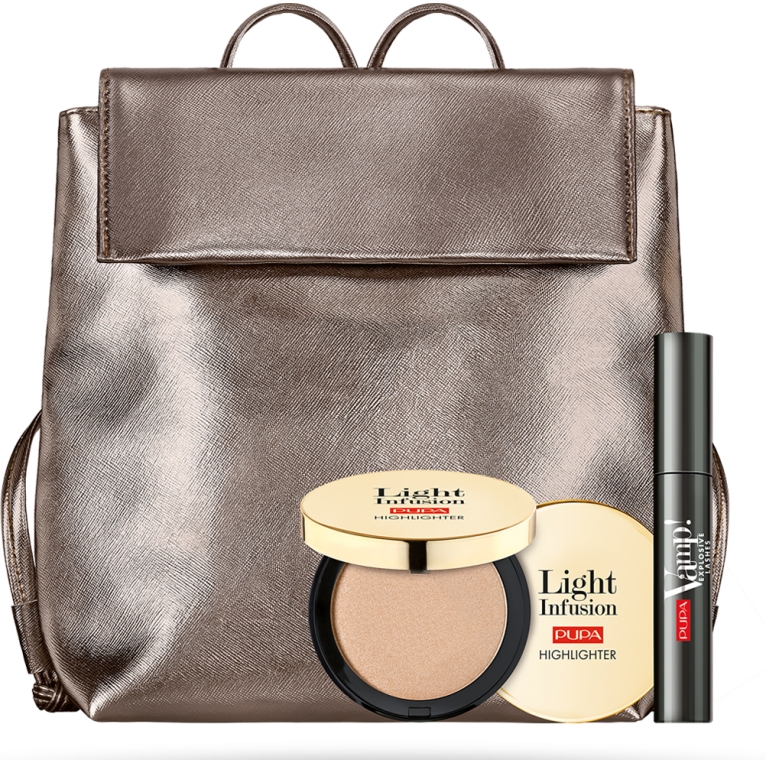 Набор - Pupa Explosive Lashes & Light Infusion 2019 (mascara/12ml + highlighter/4g + bag) — фото N1
