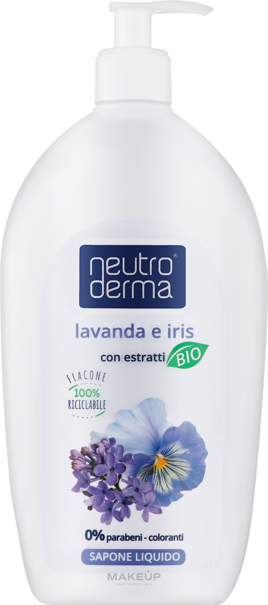 Жидкое мыло с органическими экстрактами Лаванды и Ириса - Neutro Derma Lavanda e Iris — фото 1000ml