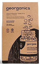 Таблетки для полоскания рта "Активированный уголь" - Georganics Mouthwash Tablets Refill Pack Activated Charcoal (сменный блок) — фото N1