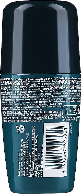 Дезодорант роликовий - Biotherm Homme Bio Day Control Deodorant Natural Protect — фото N4