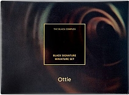 Набор - Ottie Black Signature (amp/15ml + foam/30ml + toner/30ml + emul/30ml) — фото N1