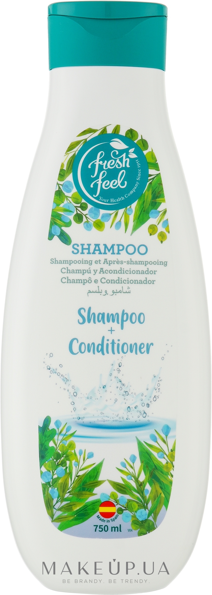 Шампунь-кондиционер для волос 2 в 1 - Fresh Feel Shampoo-Conditioner Hair — фото 750ml