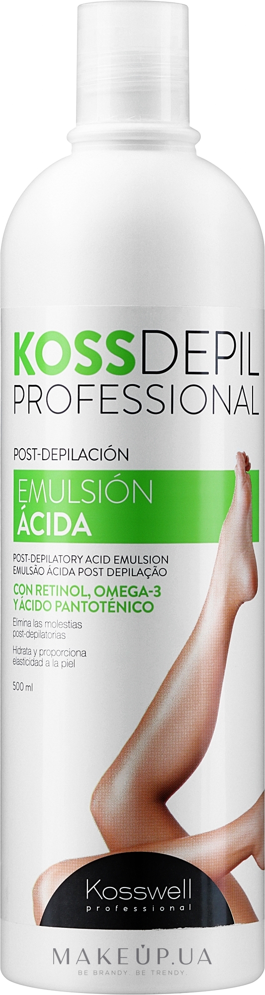 Эмульсия для тела после эпиляции - Kosswell Professional Kossdepil Emulsion Acida — фото 500ml