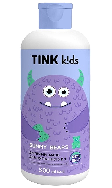 Дитячий засіб для купання 3 в 1 "Gummy Bears" - Tink Kids — фото N1