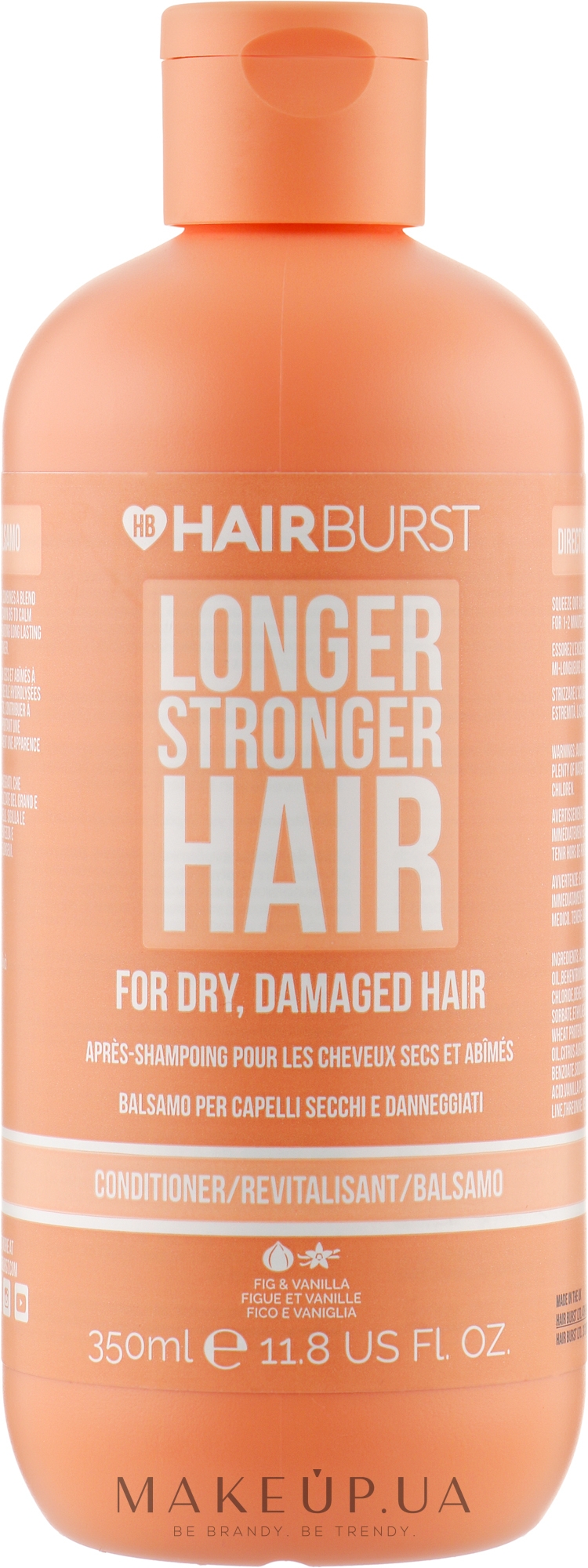 Кондиционер для сухих и поврежденных волос - Hairburst Longer Stronger Hair Conditioner For Dry & Damaged Hair — фото 350ml