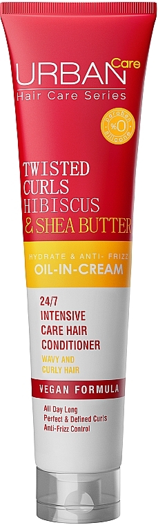 Крем-масло для волос с маслом гибискуса и ши - Urban Pure Twisted Curls Hibiscus & Shea Butter Oil In Cream — фото N1