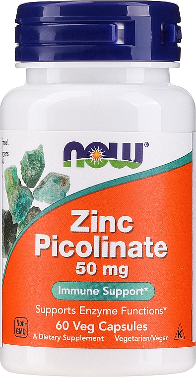 Капсулы "Пиколинат цинка" 50 мг - Now Foods Zinc Picolinate 50mg Veg Capsules — фото N1