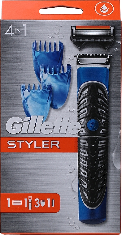 Набір - Gillette Fusion ProGlide Styler (стайлер/1шт + змінна касета/1шт + насадки/3шт) — фото N10