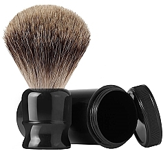 Парфумерія, косметика Помазок для гоління, щетина борсука - Mondial Best Badger Travel Shaving Brush Black