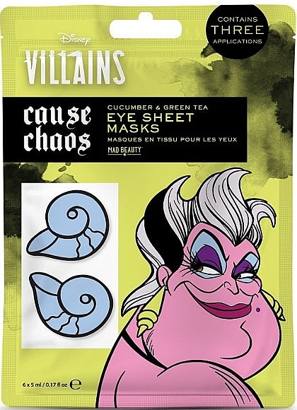 Маска для глаз "Урсула" - Mad Beauty Disney Pop Villains Eye Sheet Masks Ursula — фото N1