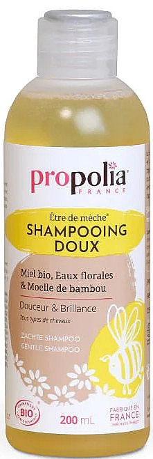 М'який шампунь для волосся - Propolia Organic Honey & Bamboo Gentle Shampoo — фото N3