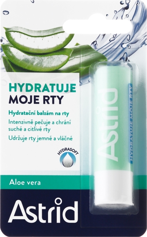 Зволожувальний бальзам для губ з алое вера - Astrid Moisturizing Lip Balm With Aloe Vera — фото N1