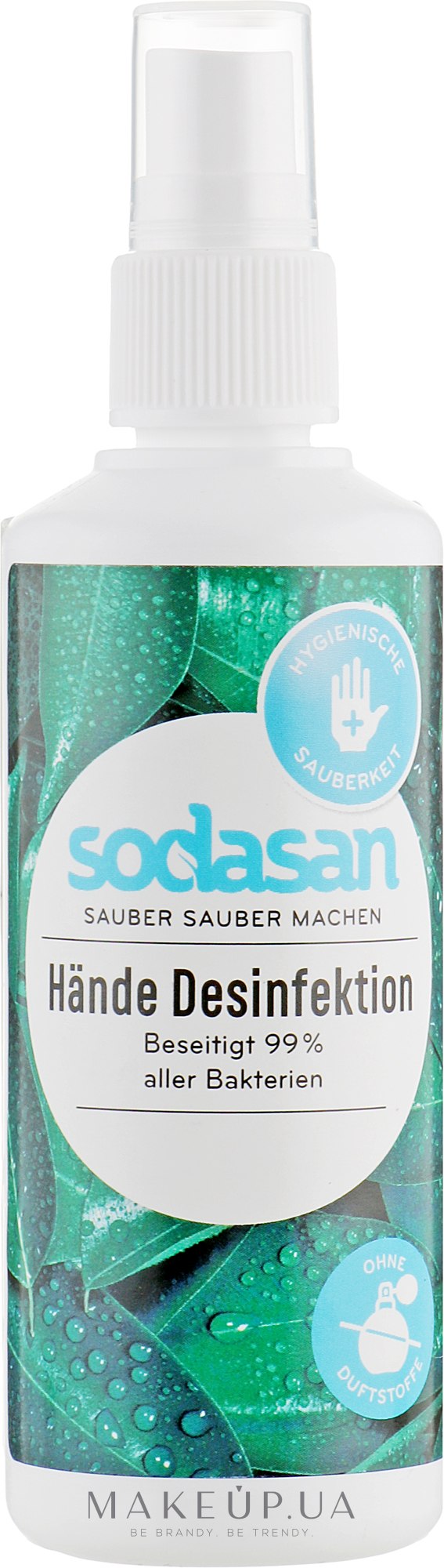 Органічний антибактеріальний засіб-спрей для рук - Sodasan — фото 100ml