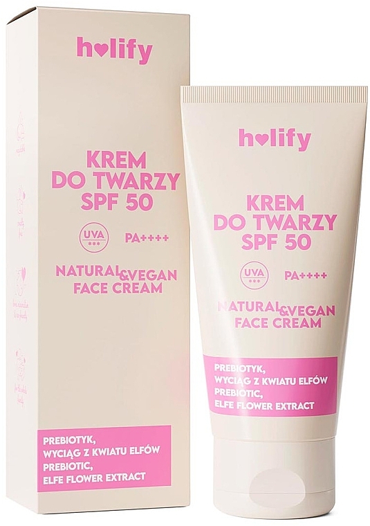 Сонцезахисний крем для обличчя - Holify Sunscreen Cream SPF50 — фото N1