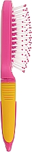 Щетка для волос детская массажная, желто-розовая - Titania  — фото N3